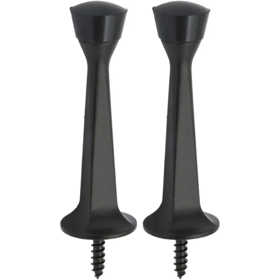 

Резиновый наконечник, сверхмощный, твердый, жесткий дверной стопор, 3 дюйма, литой под давлением, матовый черный, сделано в Тайване, 2 шт.