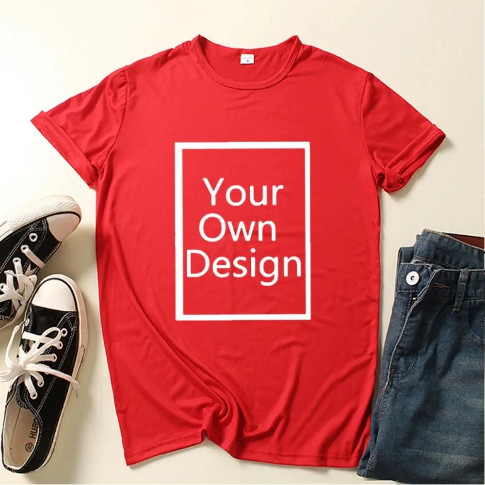 Customized Printed Leisure T Shirt Harajuku Women Tee DIY Your Like Photo or Design 11color T-shirt Fashion Custom Men Tshirt