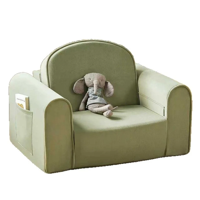 

Диван-кровать в стиле легкой роскоши для спальни, гостиной, уголка для чтения, односпальный и детский, складной, с подлокотниками, из ПУ-материала, с мультяшным дизайном