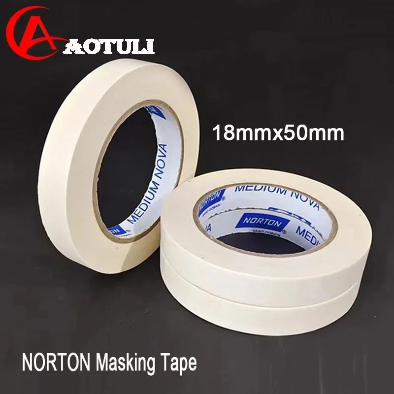 

NORTON Masking Tape 1 roll 18mmx50m High Temperature Resistant Automatic Paint Aeamless Masking Tape Prevent Pollution Tape