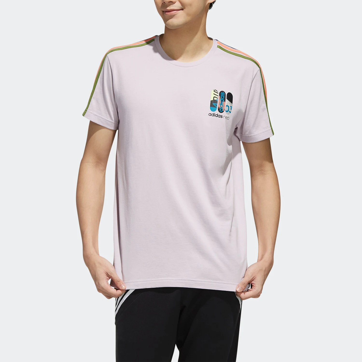 

Оригинальная летняя мужская спортивная одежда Adidas, новая дышащая футболка с короткими рукавами FK9914