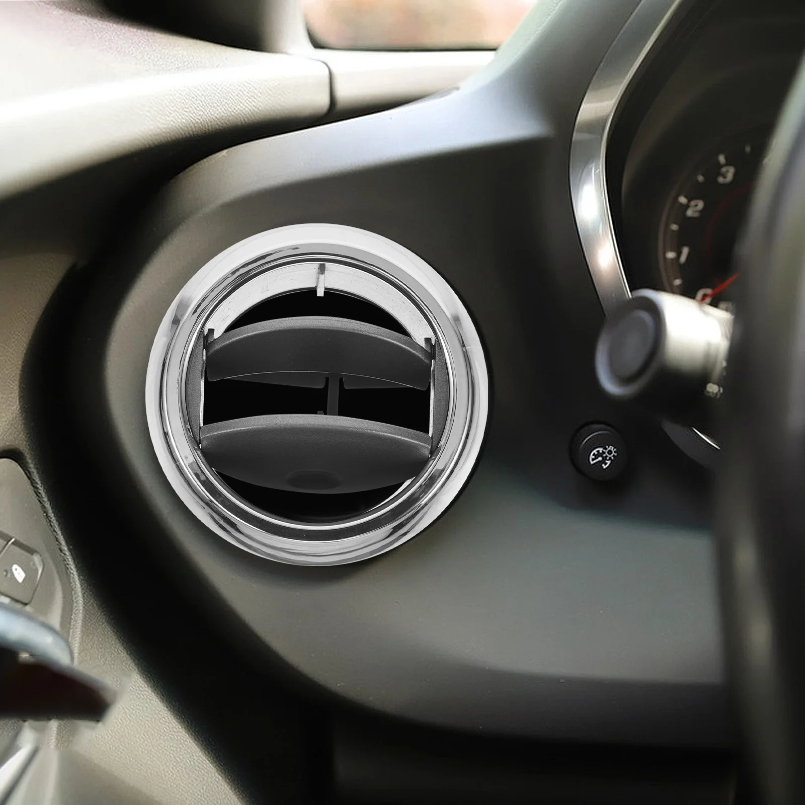 

Black Round Dashboard Ac Air Vent Dash Board Replacement Insert High-Efficiency Cooling Adjustable Direction Easy Installation