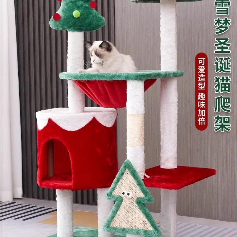 New Year Cat Crawling Frame Nest Integrated Scratchy Board Sisal Christmas Villa No Space