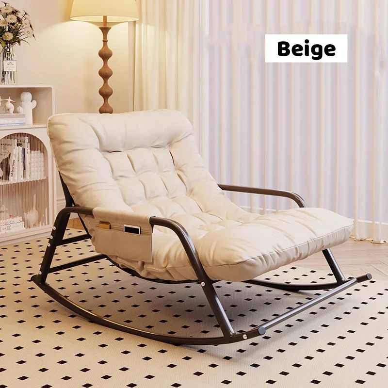 Rocking Chair Leisure Double Lazy Chair For Bedroom Living Room Sleeping Chaise Lounge Recliner