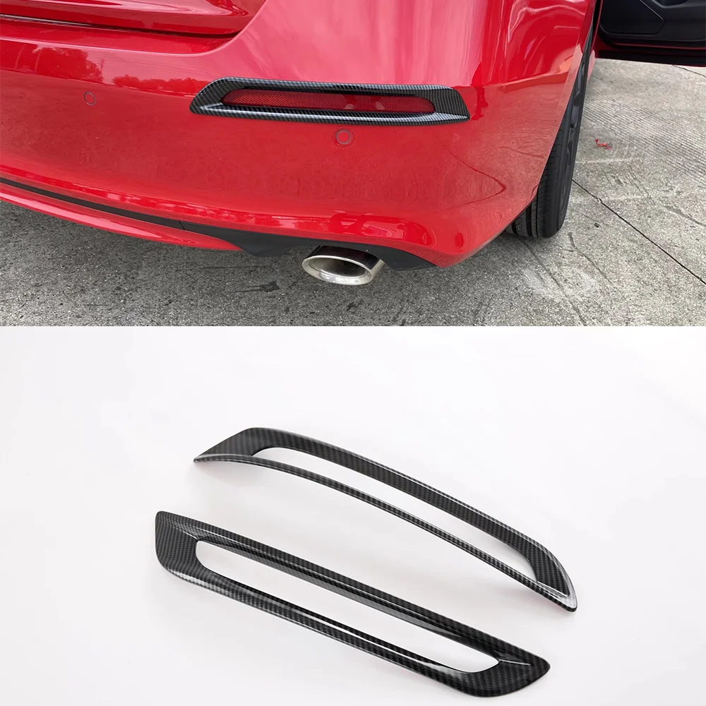 Auto Imitate Carbon Rear Fog Light Cover Tail Fog Lamp Eyebrow Trim Car Body Kit Upgrade Accessories For Honda Civic 2022