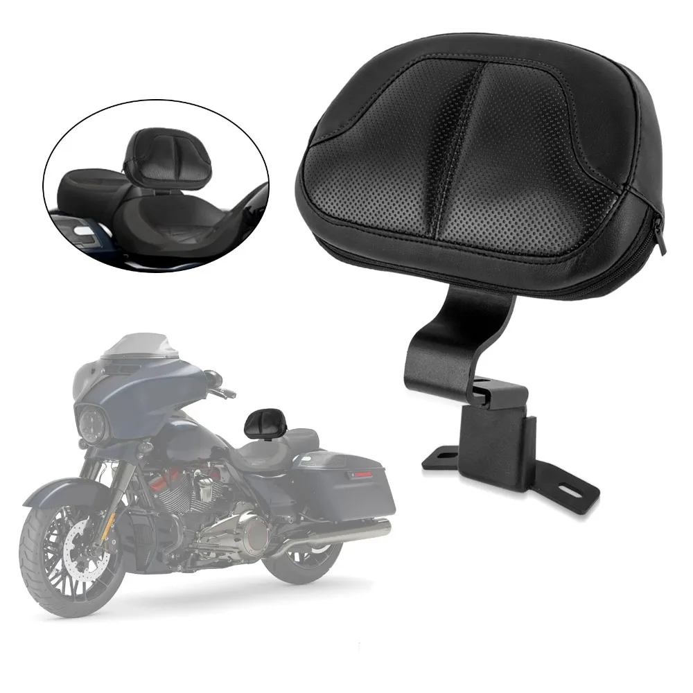 Motorcycle accessories PU Leather Front Driver Rider Backrest Pad For Harley Touring Street Glide Electra Road King 2009-2022