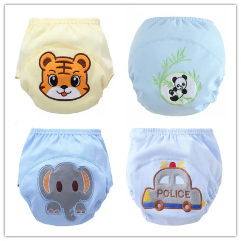 

4pc/lot Baby Washable Diapers Underwear/Cotton Breathable Underwer Training Pants 90/100