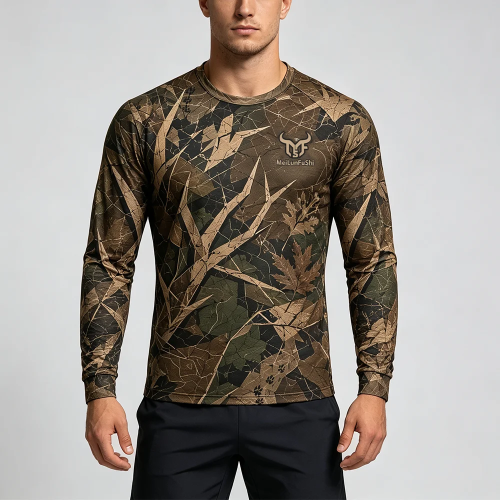 Camiseta Masculina de Manga Lo - Outdoor Hunting Graphic Tees avaliação e preço