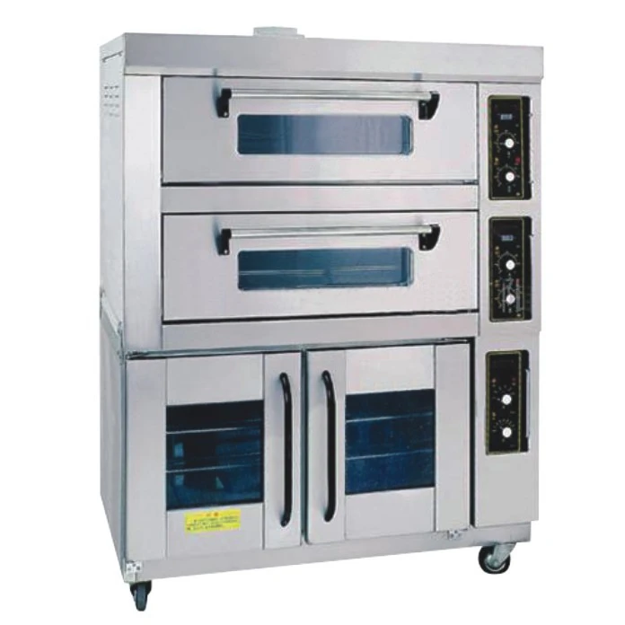 Electric oven with window and fermentation box, bread wake-up