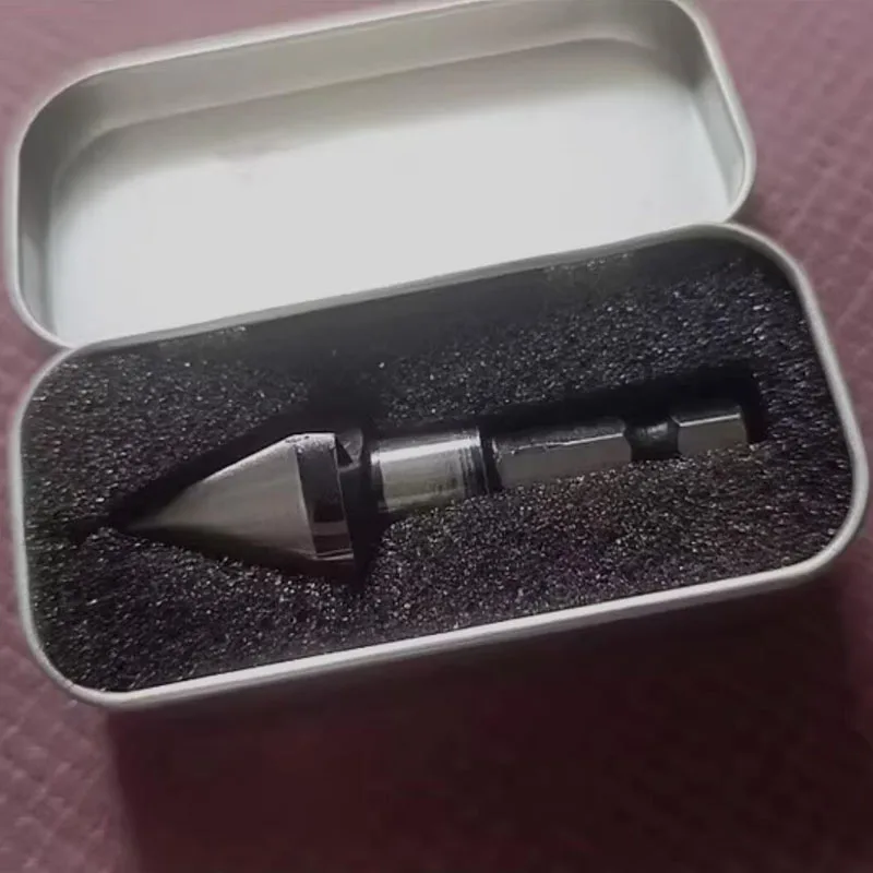 6-19mm Copper Tube Burr Remover Reamer 65 HSS Hex Shank with 45° Blade for Inner Pipe Deburring