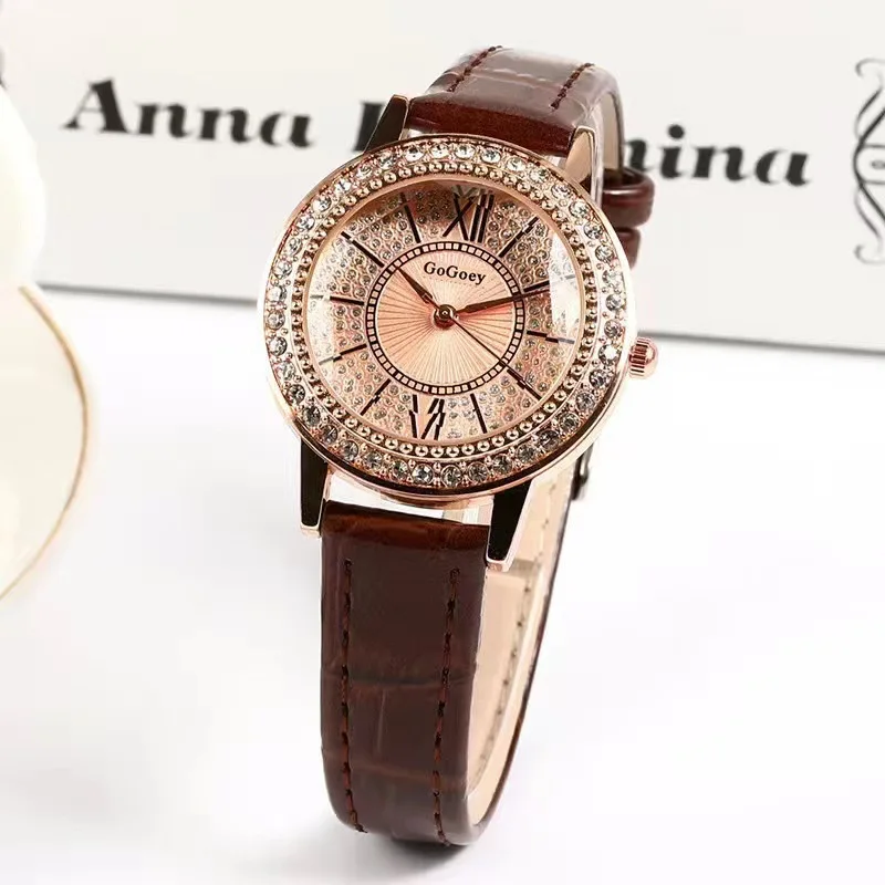 Magnetic Watch for Women Diamond-encrusted Fashion Belt High-end Quartz Watch