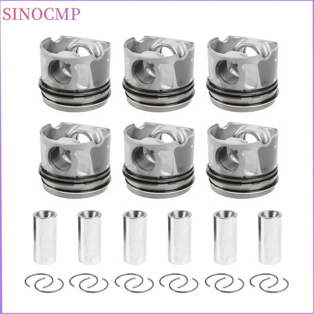 6Pcs Piston & Rings…