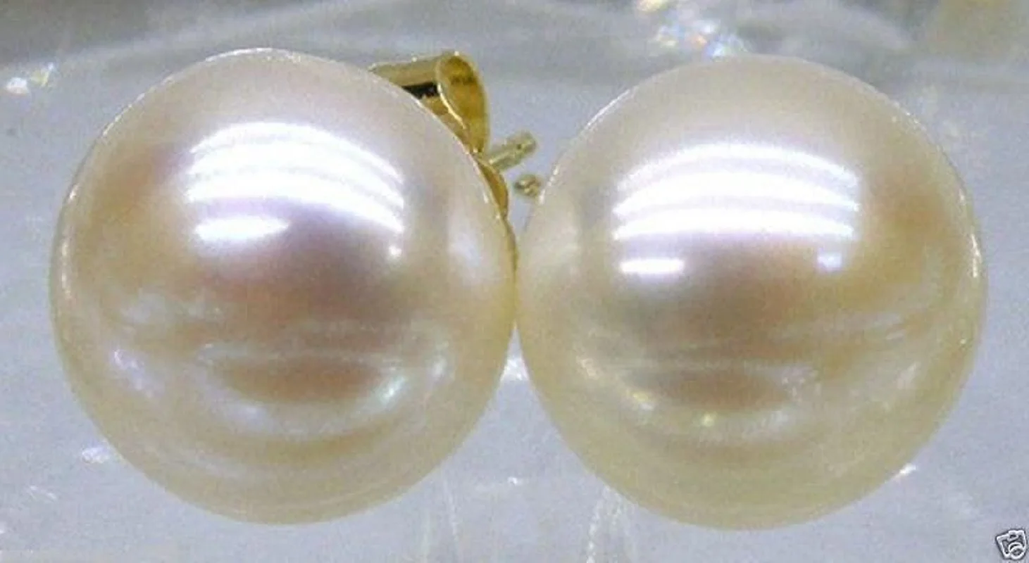 أقراط من الذهب واللؤلؤ الأبيض عيار 14 قيراط ، 9-10 ، عرض ترويجية لفترة محدودة ، بالجملة