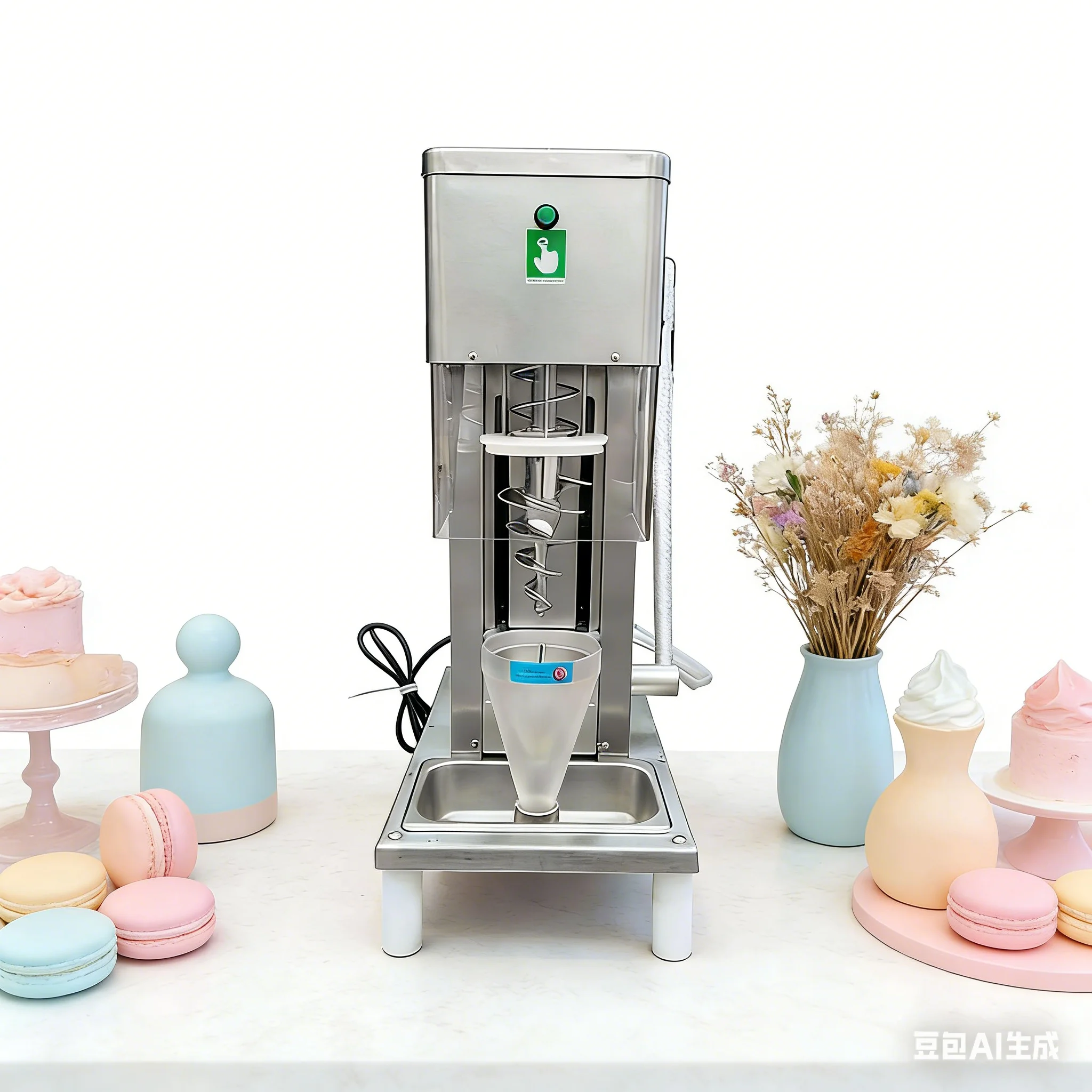 Commercial Manual Nut Mixer with Jet Cleaning System Ice Cream & Yogurt Blender for Ice Cream Shop Equipment
