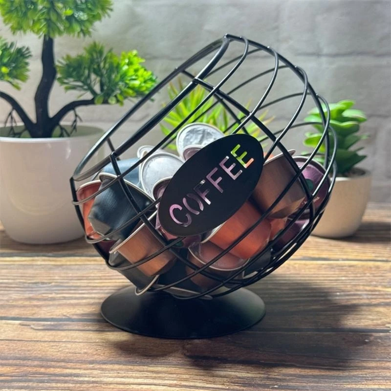F92B Iron Art xiên moond Cà phê Cà phê Container cho mặt bàn bếp