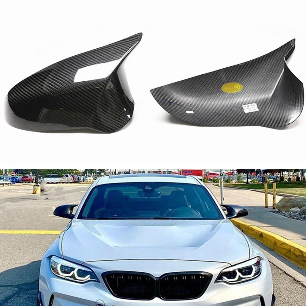 

Rearview Mirror Cover Caps For BMW F87 M2 Competition 2019-2021 Real Carbon Fiber Car Exterior Side Rear View Case Shell Add On