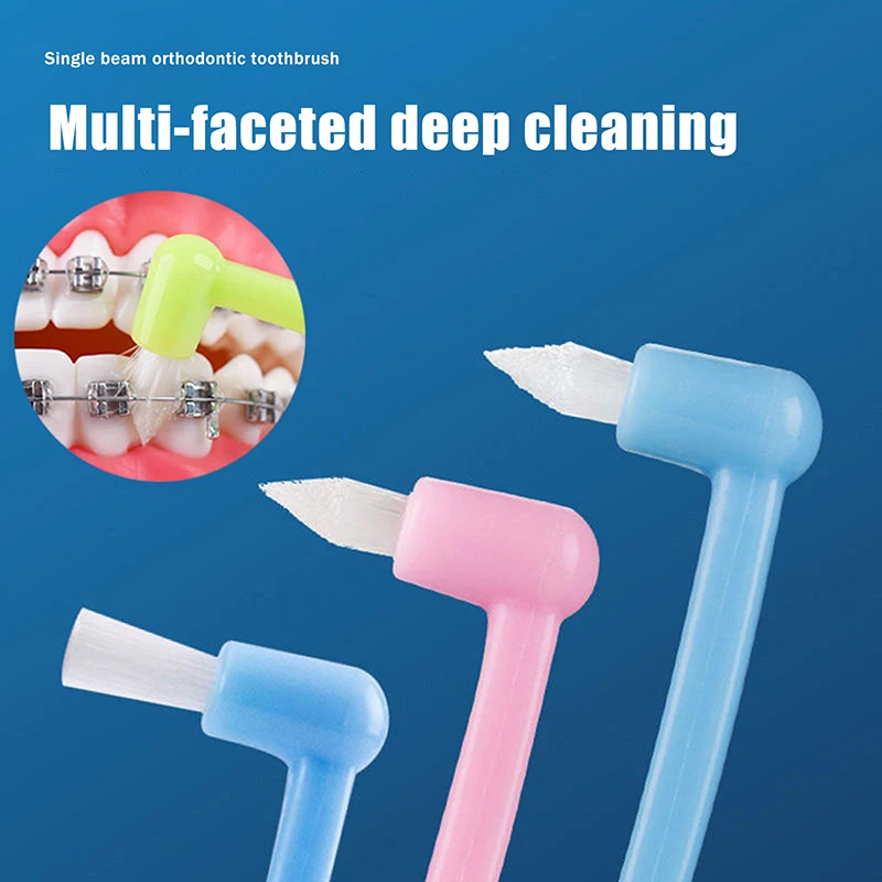 Small Head Single-Beam Teeth Cleaning Toothbrush Interdental Brush Soft Hair Implant Adult Oral Care Tools Deep Oral Cleaning
