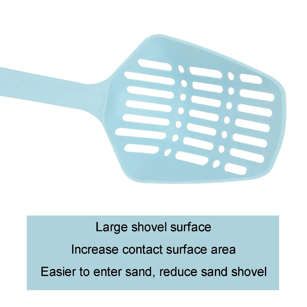 Practical Deep Shovel PP Triangle Large Cat Litter Scoop with Back Hook Cat Litter Scoop Pet Litter Shovel Cat Litter Box