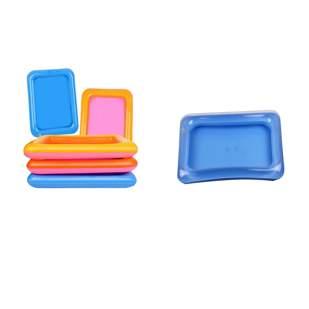 Gioco magico gonfiabile per interni Sabbia Giocattoli per bambini Spazio Marte Vassoio di sabbia gonfiabile Accessori Tavolo mobile in plastica Gioco per feste per bambini