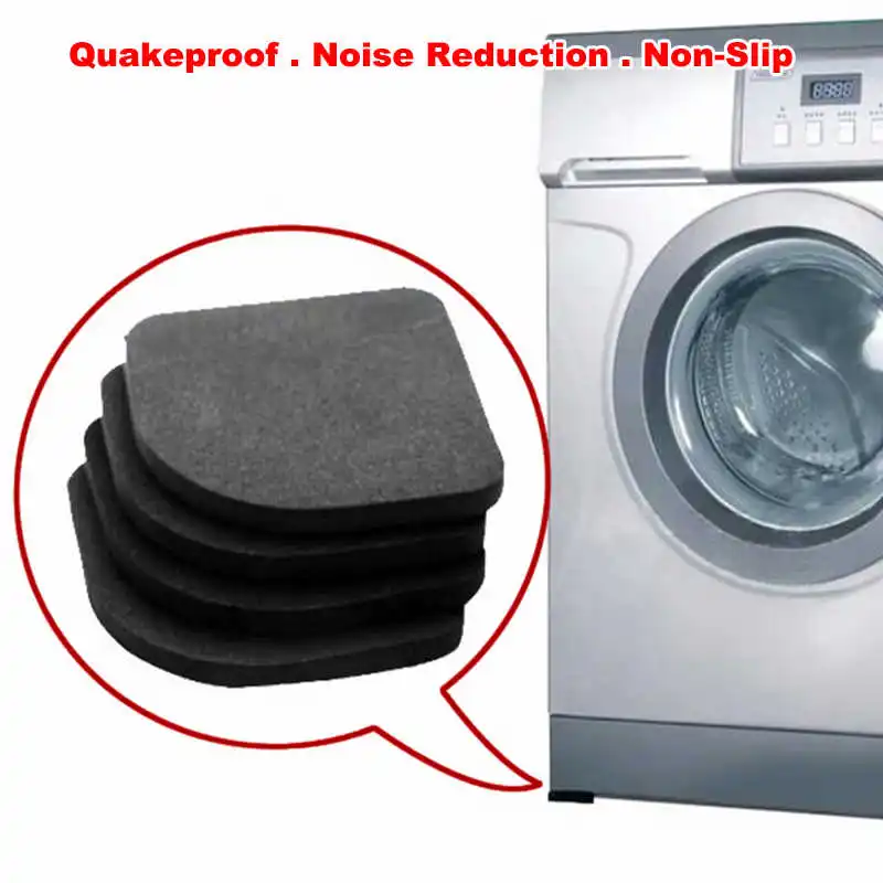 

4 Pack Washing Machine Anti Vibration Pads EVA Non Slip Shock Absorption Fridge Furniture Chair Table Legs Protect Mats