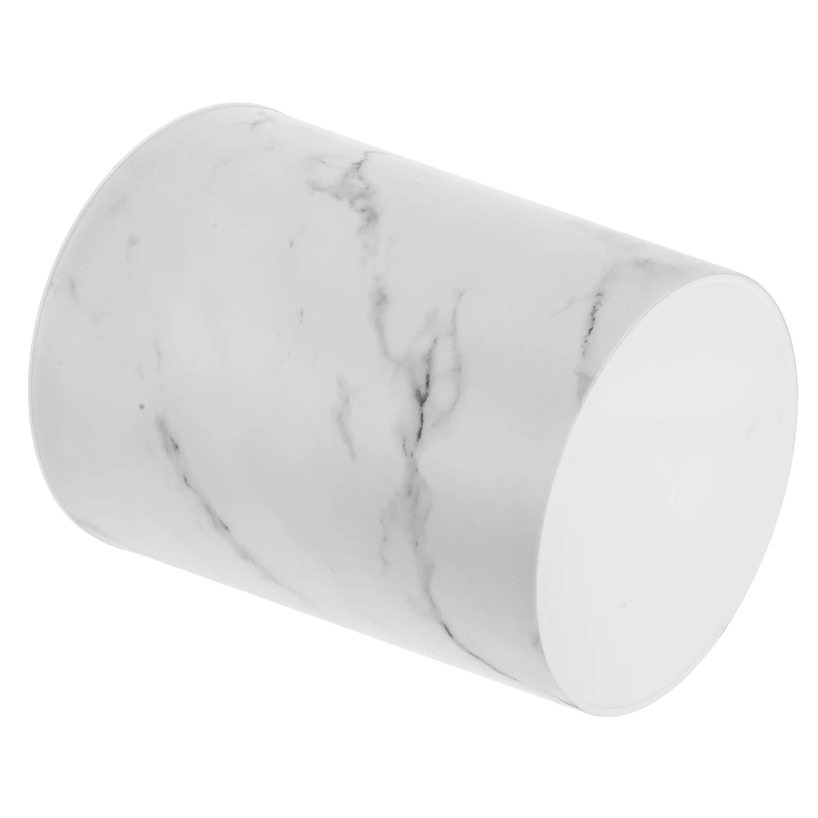 

Marble Design Waste Bin with Swing Top Lid Large Plastic Garbage Container for Bedroom Bathroom Kitchen Office Space