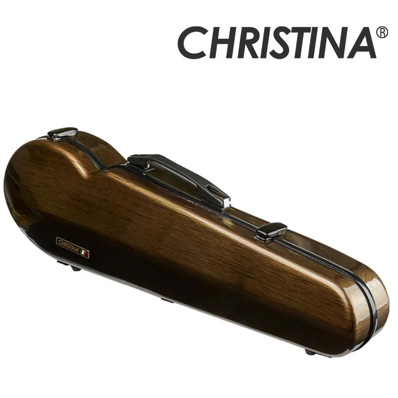 Кейс для скрипки CHRISTINA Triangular Dark Gold VB26, легкий, из новых композитных материалов, с ремнями, доступен в размерах 4/4-1/8