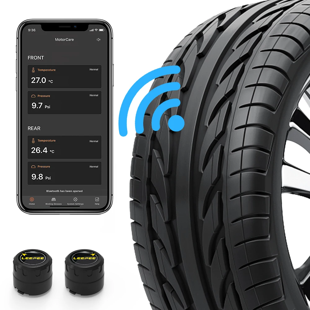 Tire Pressure Sensor Monitor System Motorcycle TPMS External Sensors Android/IOS General Bluetooth-Compatible 4.0 5.0