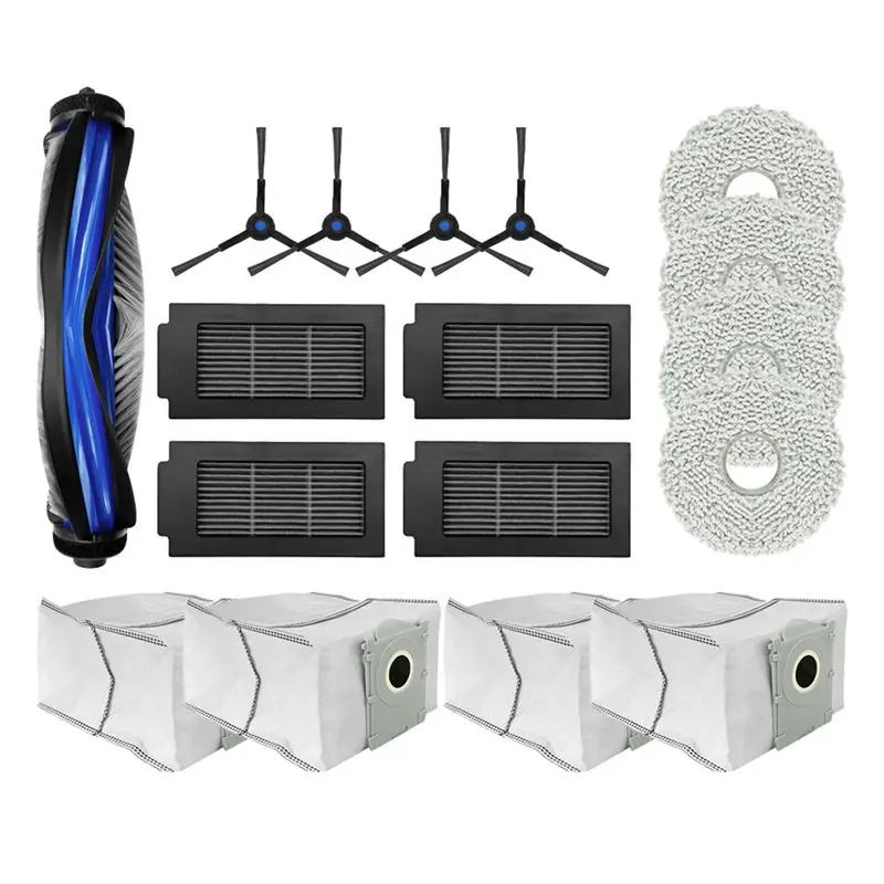 

Запасные части и аксессуары L65A для ECOVACS DEEBOT T50 PRO OMNI: основная и боковые щетки, HEPA-фильтр, тряпка для влажной уборки, мешок для сбора пыли