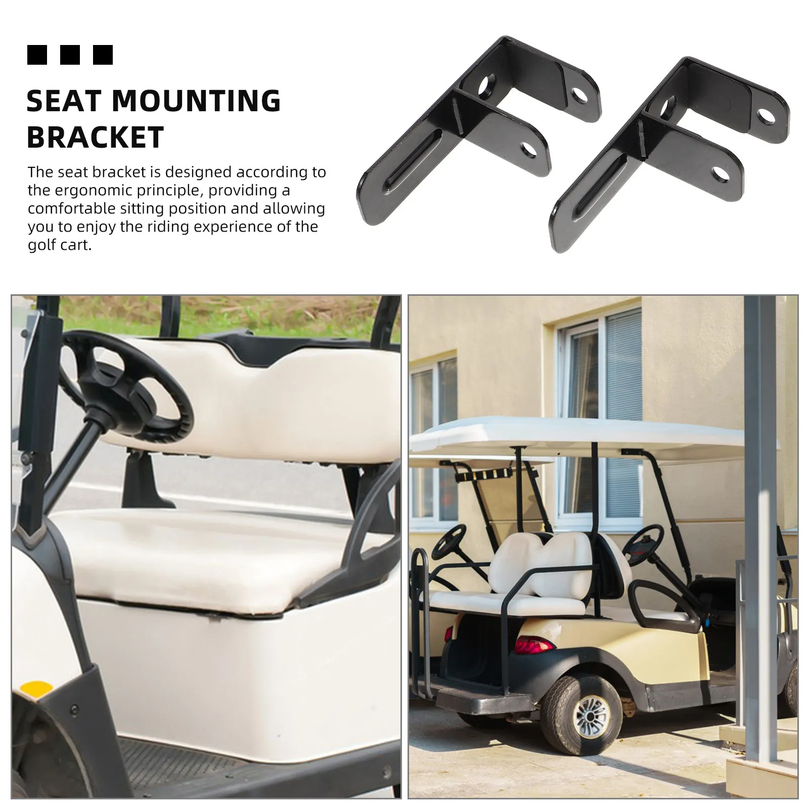 Golf Cart Armrest Frame Pair Universal Heavy Duty Iron Seat Support Brackets Easy Installation