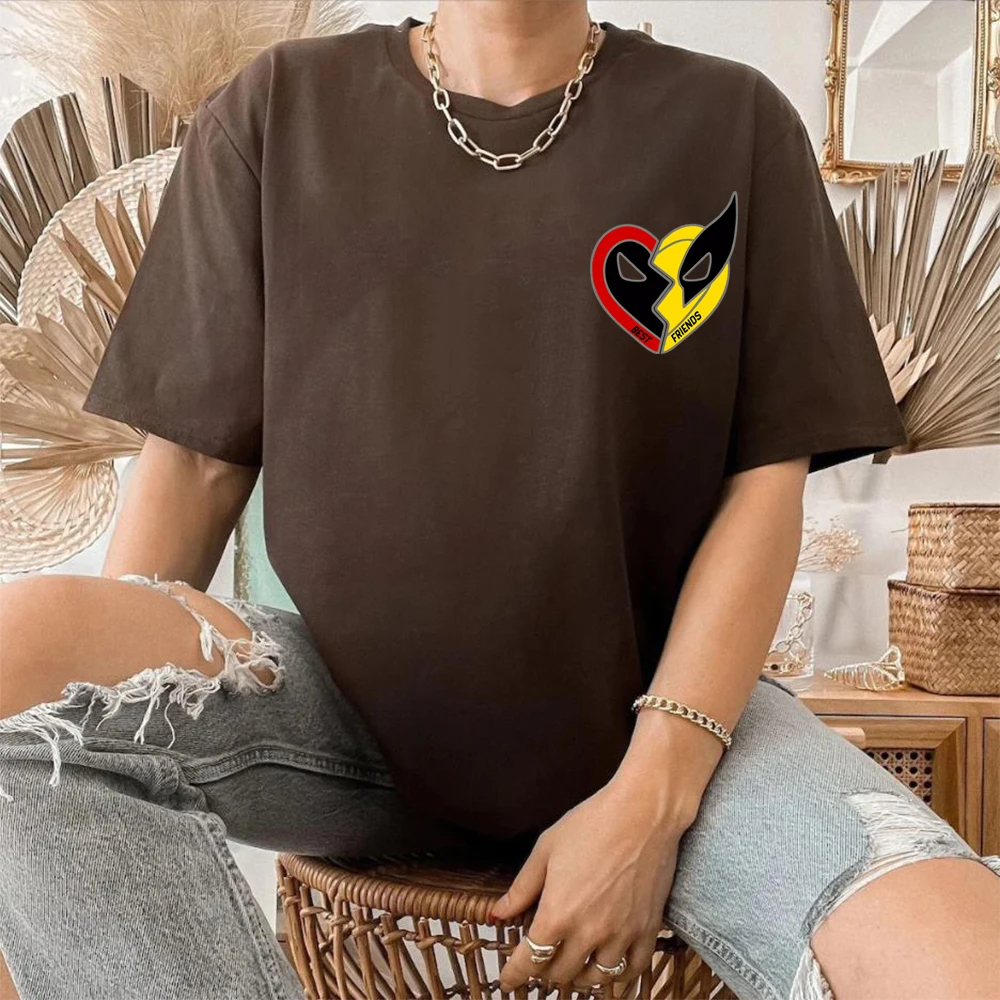 Dead Poo and Wolverine Movie 2024 Shirt Funny Best Friends Logan and Wade Bestie Couple Tee Cool Superhero Tshirt MCU Fans Gift