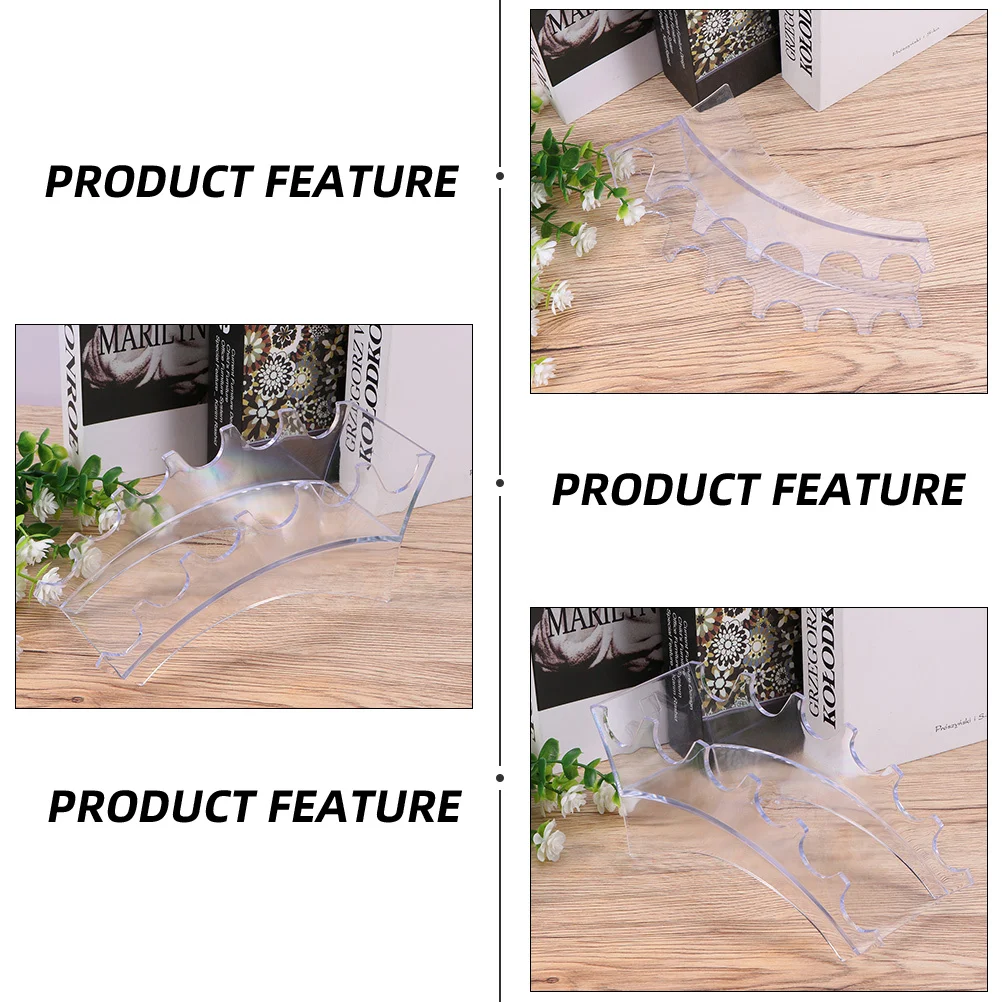 

2 Pcs Practical Storage Rack Transparent Holder Makeup Brush Organizer Pen Display Clear Stand