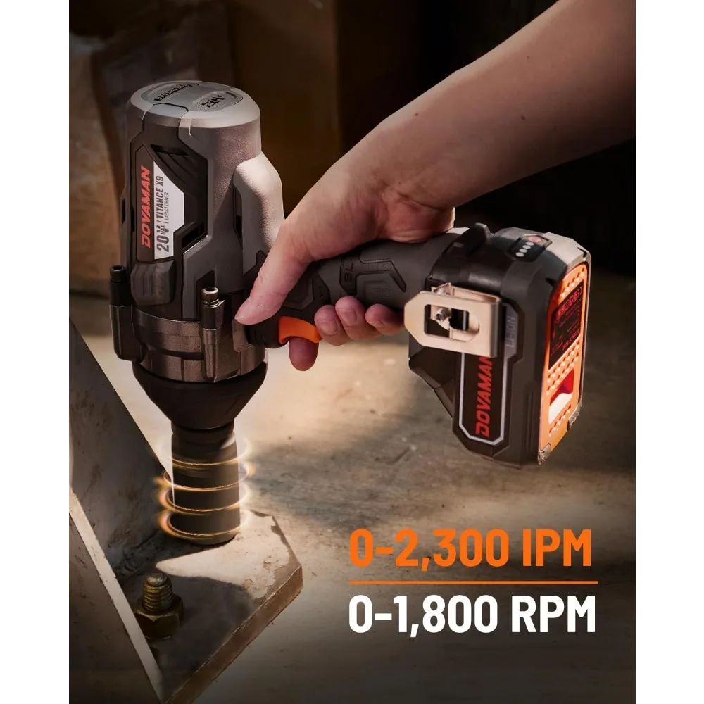 Avvitatore a percussione a coppia elevata 3/4 senza fili da 20 V, 1650 piedi libbre, 5 modalità, batteria da 4,0 Ah, senza spazzole, potente strumento di coppia