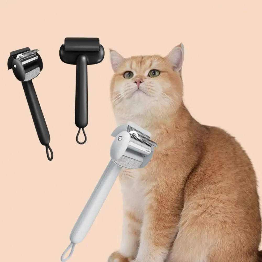 

Hanging Pet Knot Untangling Comb Hair Removal Flip-Top Pet Hair Removal with Anti-Static Cloth Comfort Grip Dogs Dematting Comb