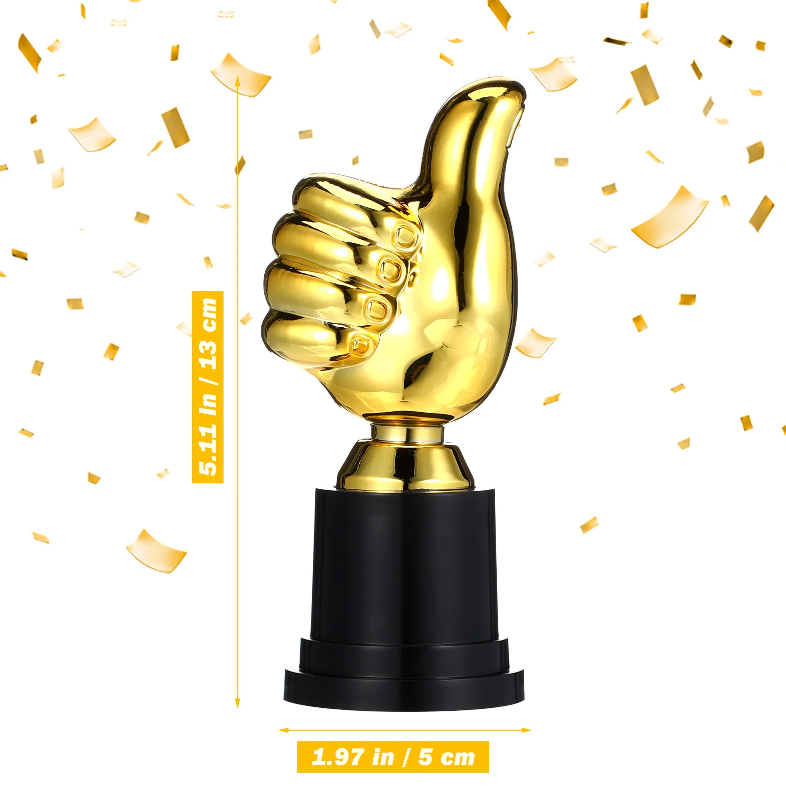 Trofeo de regalo para niños, premio en forma de pulgar para competición, copa decorativa, trofeo deportivo para guardería, 6 uds.