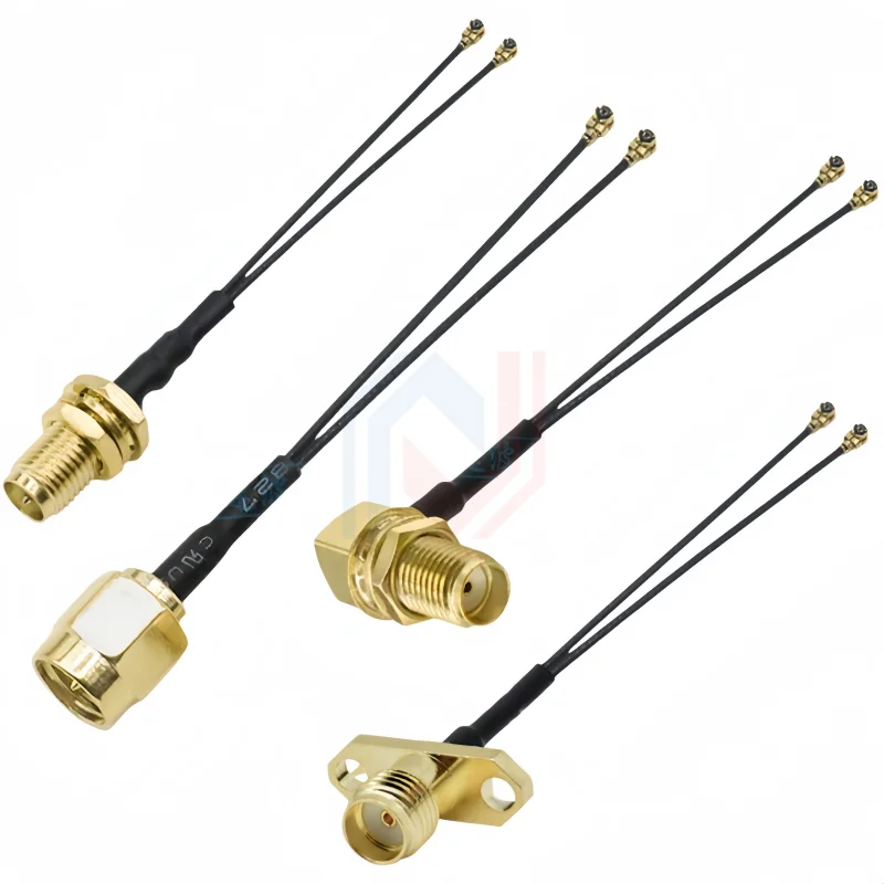 1 To 2 SMA Splitter Cable SMA Female to 2 X u.FL MHF Female RF1.13 Pigtail Jumper WIFI Antenna Extension Coaxial Cable