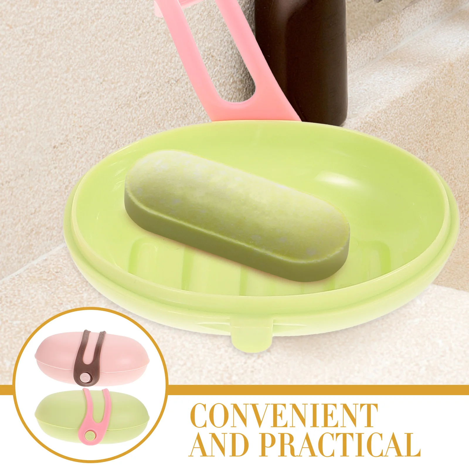 

2 pcs Portable Box With Lid Travel Bar Soap Holder Storage Container For Bathroom Kitchen Camping Gym Leakproof Lightweight