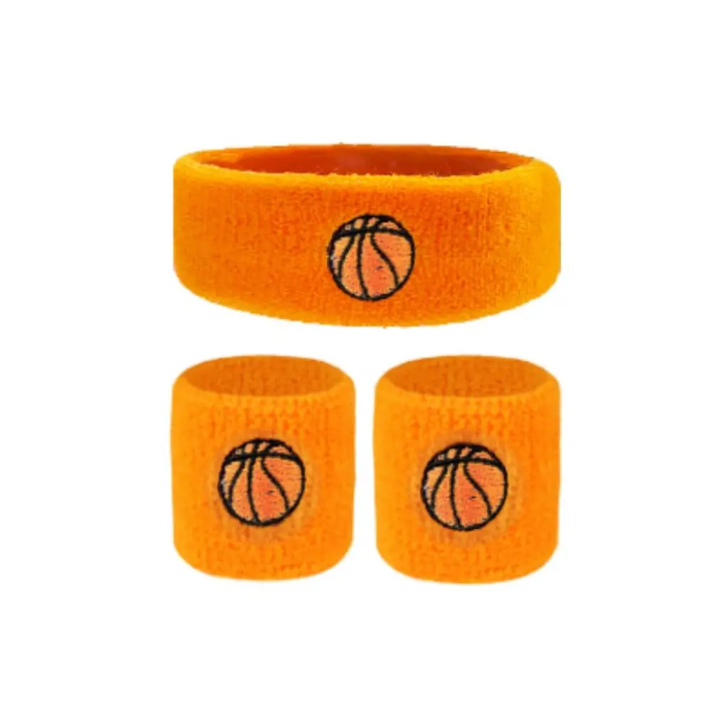 

Football Fitness Colorful Cotton Sport Wrist Protector Kid Wristbands Running Headband Sports Sweatband