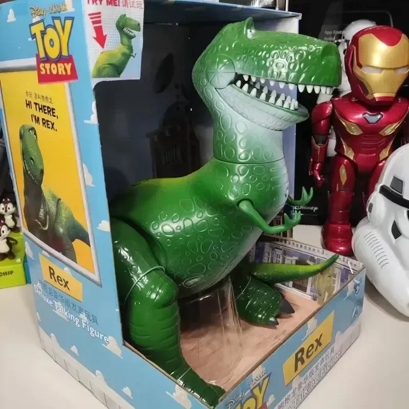 Prawdziwy Disney Toy Story 4 rex zielony dinozaur Model figurki nogi lalek mogą przenosić kolekcję zabawek na prezenty dla dzieci