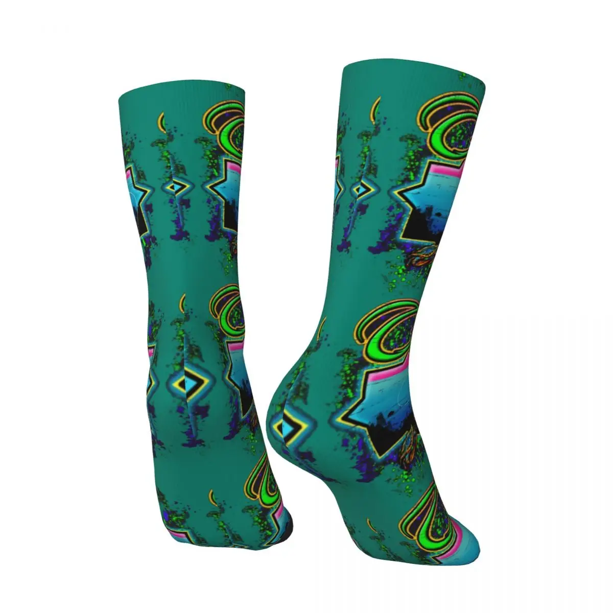 Hip Hop Vintage Cobia Crazy Men's Compression Socks Unisex Fish Street Style Pattern Printed Funny Novelty Happy Crew Sock