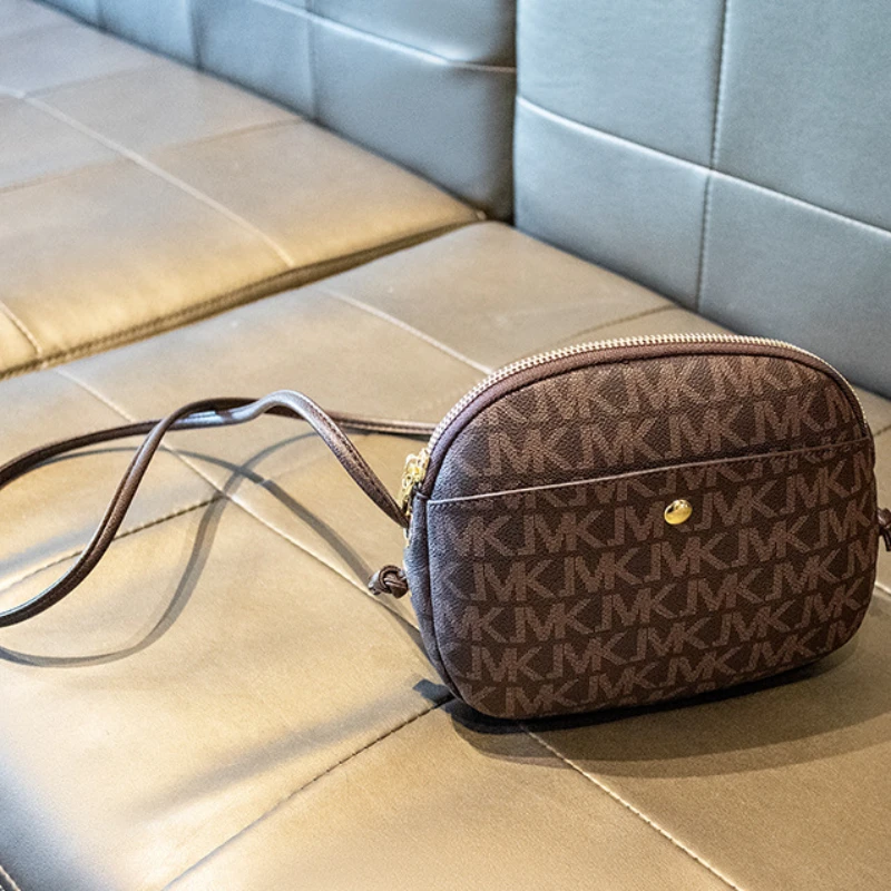 MK Desinger Shoulder Bag For Women High Quality Portable Coffee Color Crossbody Bags Classic Trendy Circular Bag