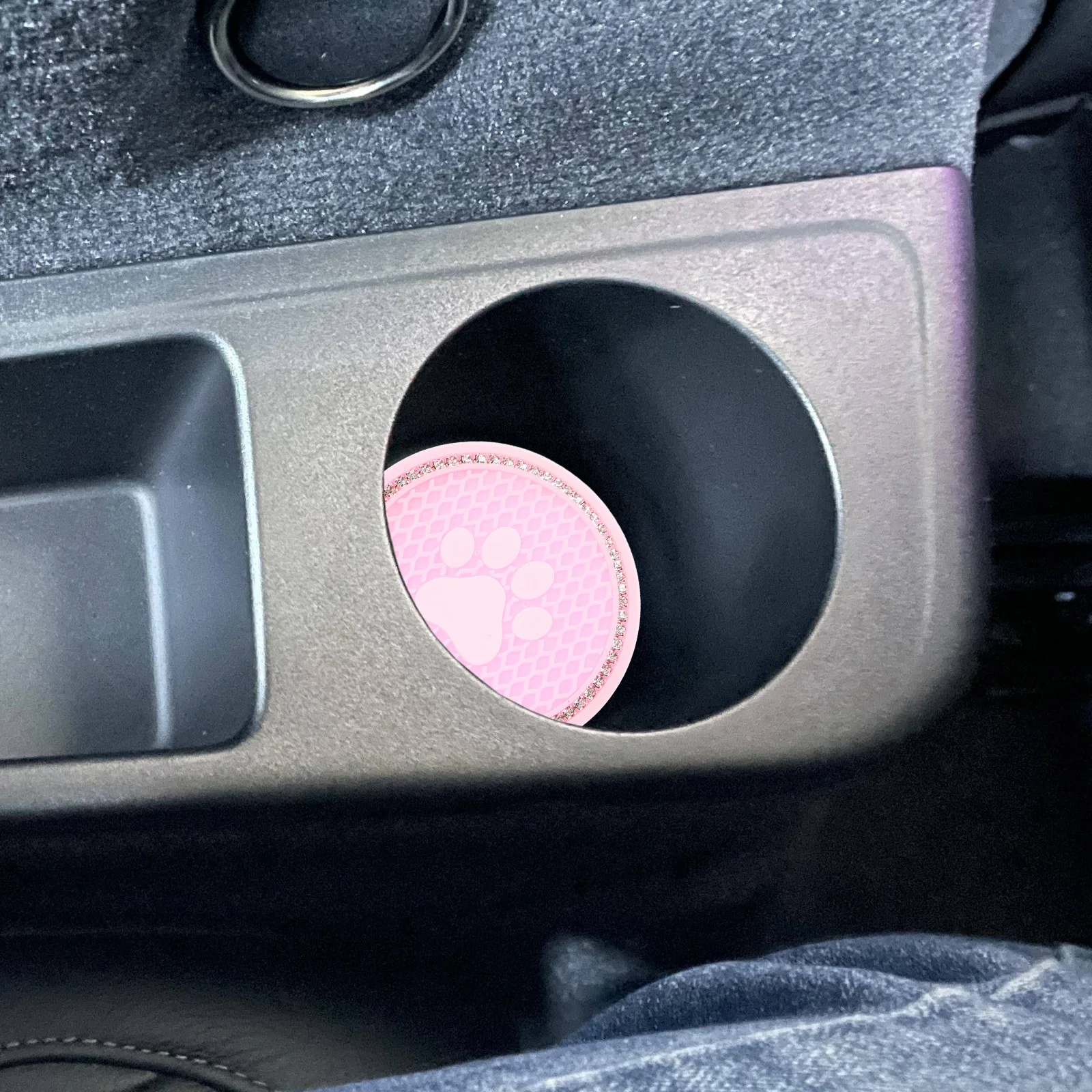 

Car Cup Holder Silicone Mat Anti-Skid Anti-Scald Coaster for Drinks Decorative Car Insulation Cup Mat Reusable Drink Coaster