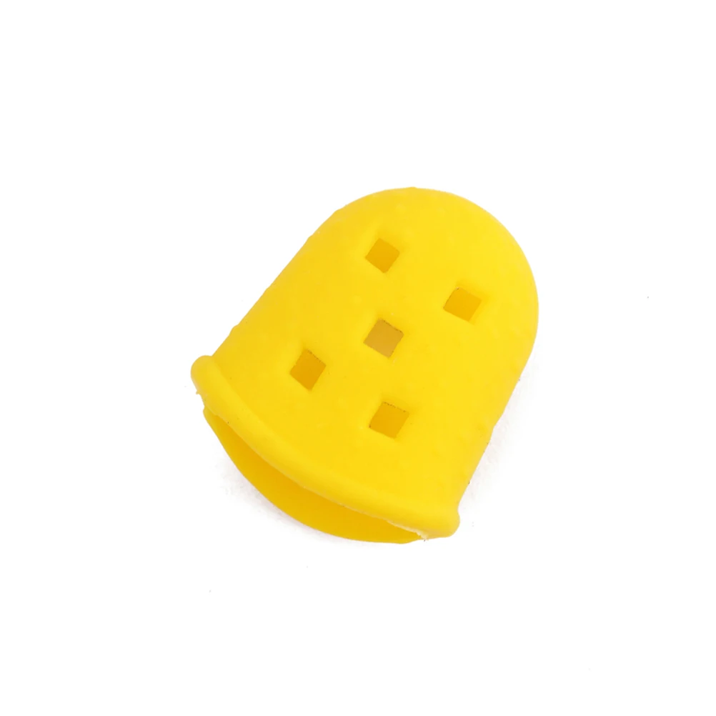 

4Pcs Silicone Guitar Fingertip Protectors Finger Caps Durable Reusable for Ukulele Mandolin Electric Guitar Yellow M