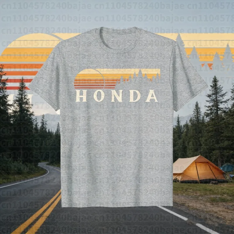 

2025-26 летняя модная рабочая одежда Honda Moto Honda с графическим рисунком, футболка из 100% хлопка с принтом, свободная повседневная удобная и дышащая