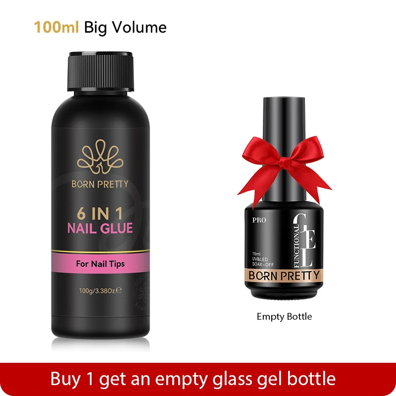 BORN PRETTY 100g Super Top Coat Ultra Shine Top Coat 6 in 1 Forti punte per unghie Gel adesivo Stampa sulle unghie Manicure