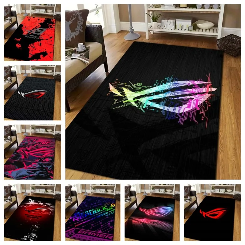 

A-ASUS ROG-Tapis de couloir antidérapant, style INS, doux, chambre à coucher, sol, maison, buanderie, polymères, tapis de chevet