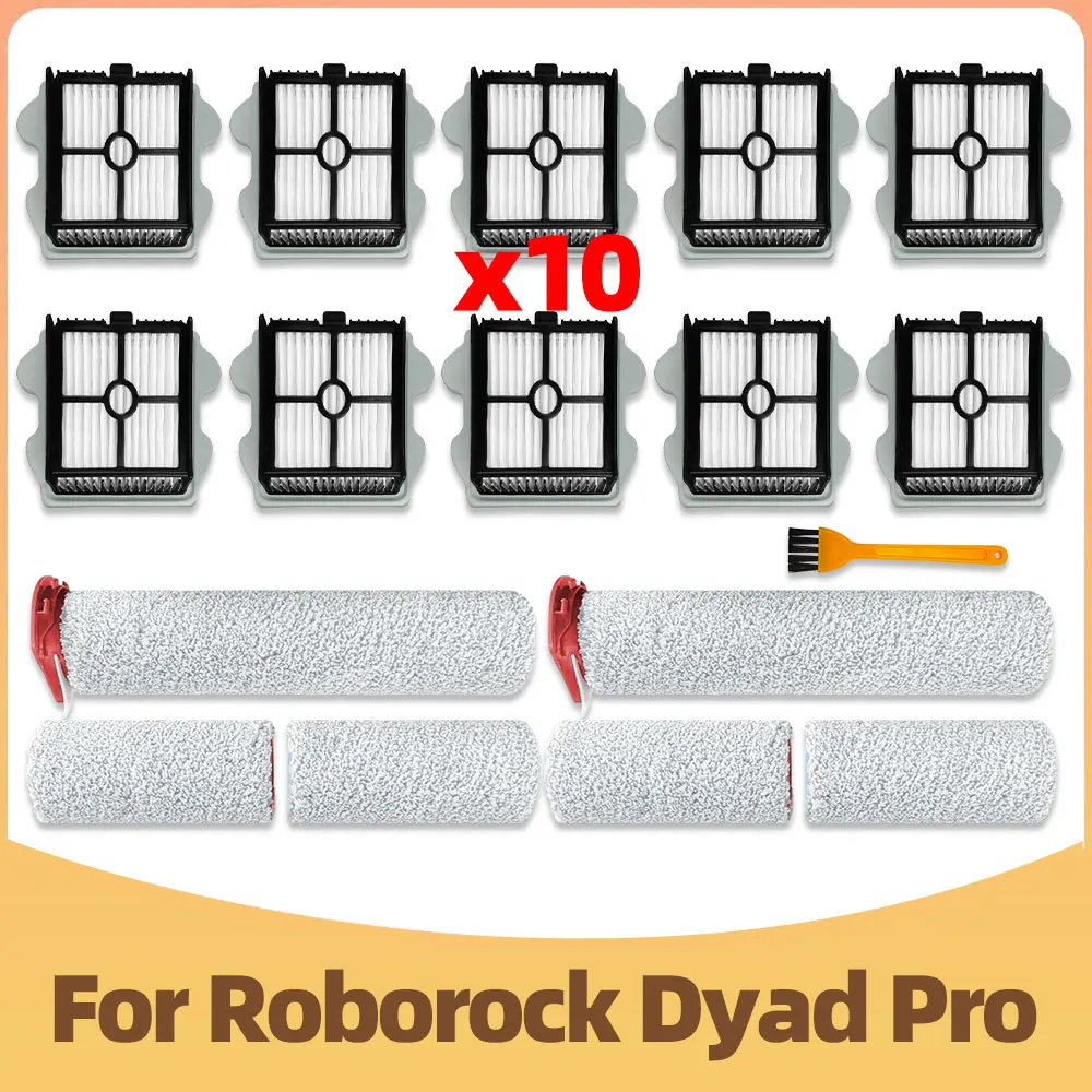 

Запчасти для пылесоса Roborock Dyad Pro / A10 Plus/A10, сменные детали с роликовой щеткой и фильтром НЕРА