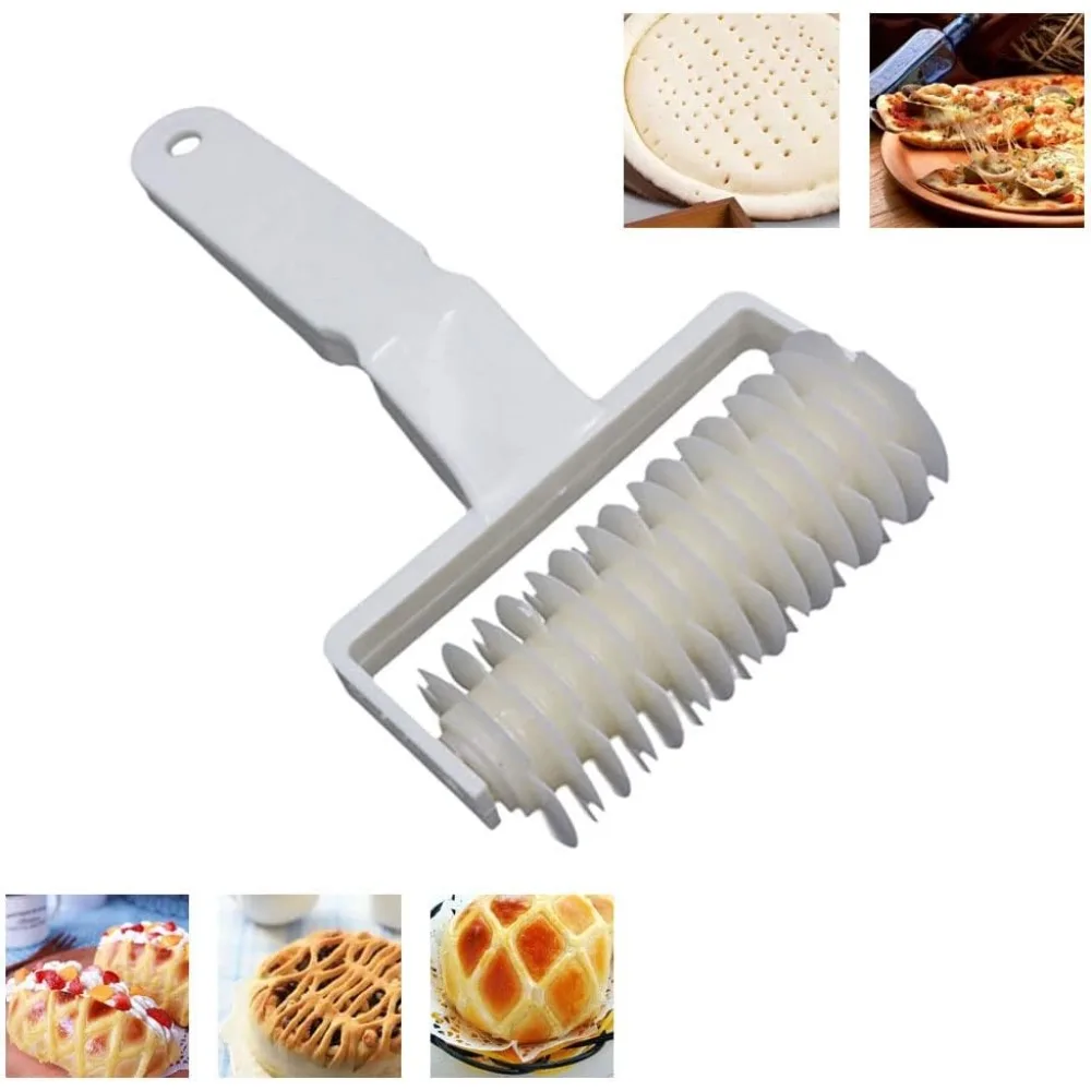 2Pcs Pastry Lattice Roller Cutter, Dough Cookie Pie Pizza Bread Crust Decorating Wheel Baking Tool Home Kitchen Baking Gadget