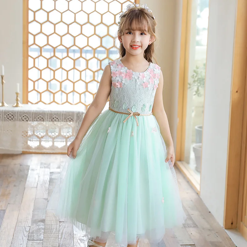 Vestido de princesa de flores de ensueño para niños, disfraz de fiesta o Halloween para niñas, Belleza