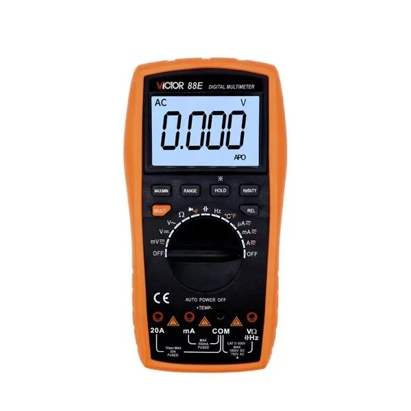 VICTOR 88E Manual Auto Range Smart Digital Multimeter 3999 Count True RMS measuring DCV ACV DCA ACA Duty cycle Diode Meter