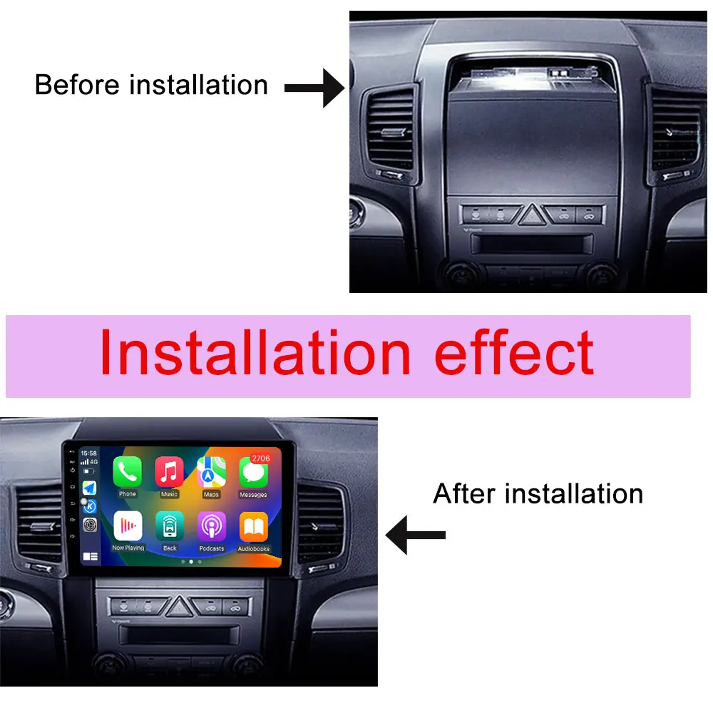 Wireless Carplay for Kia Sorento 2 XM 2009 - 2012 Car Radio Video Audio Multimedia Player GPS Navigation DSP Stereo Bluetooth